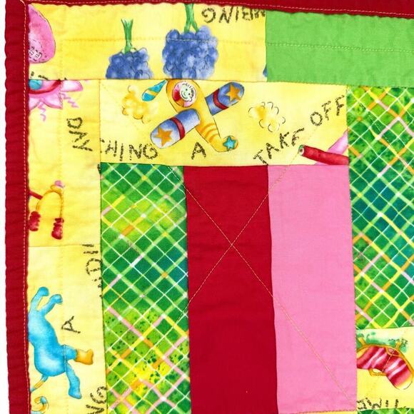 Infant Design Multicolor Quilt Blanket by Evergreen Quilters Guild 32.5” x 42.5” - Picture 6 of 12